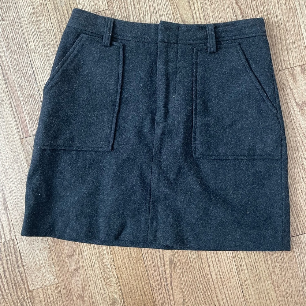 Vintage Bass wool mini skirt